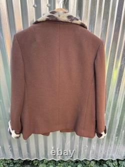 1950s wassersteens Cowhide Wool Jacket Western Cowboy Vintage M/L Western 60s