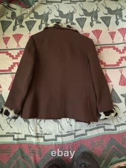 1950s wassersteens Cowhide Wool Jacket Western Cowboy Vintage M/L Western 60s