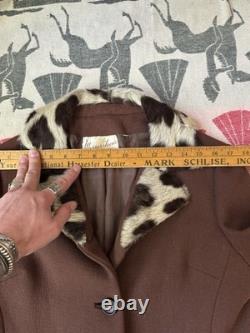 1950s wassersteens Cowhide Wool Jacket Western Cowboy Vintage M/L Western 60s