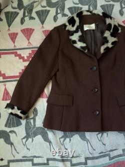 1950s wassersteens Cowhide Wool Jacket Western Cowboy Vintage M/L Western 60s