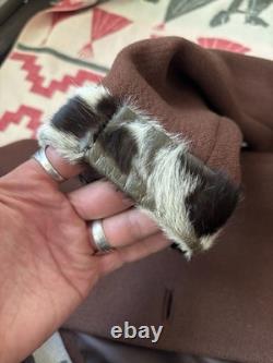 1950s wassersteens Cowhide Wool Jacket Western Cowboy Vintage M/L Western 60s