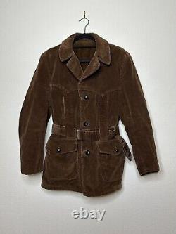 1960's Vintage Western Corduroy Hunting Sport Jacket (M/L) Norfolk Style