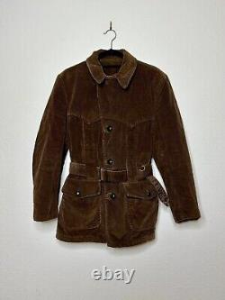 1960's Vintage Western Corduroy Hunting Sport Jacket (M/L) Norfolk Style