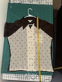 1960s Laced Two Tone Camp Collar Shirt