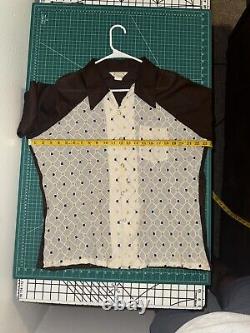 1960s Laced Two Tone Camp Collar Shirt