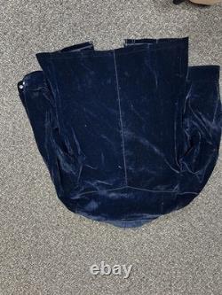 1960s True Vintage Suede Button Up Jacket Navy Rare Western Large Rockabilly