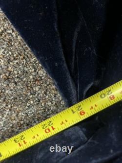 1960s True Vintage Suede Button Up Jacket Navy Rare Western Large Rockabilly