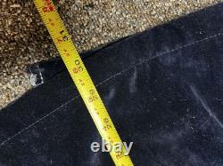 1960s True Vintage Suede Button Up Jacket Navy Rare Western Large Rockabilly