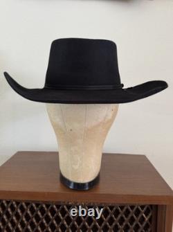 1970s American Hat Company 3x Quality Hat 7 1/8 Cowboy Western Vtg 70s Black