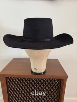 1970s American Hat Company 3x Quality Hat 7 1/8 Cowboy Western Vtg 70s Black
