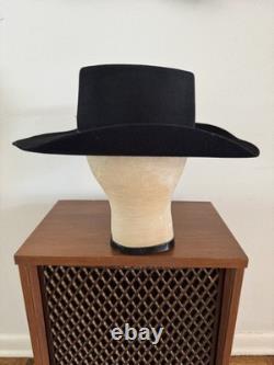 1970s American Hat Company 3x Quality Hat 7 1/8 Cowboy Western Vtg 70s Black