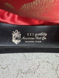 1970s American Hat Company 3x Quality Hat 7 1/8 Cowboy Western Vtg 70s Black