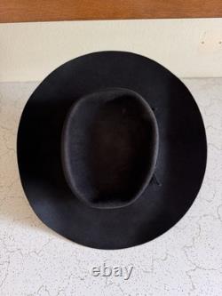 1970s American Hat Company 3x Quality Hat 7 1/8 Cowboy Western Vtg 70s Black