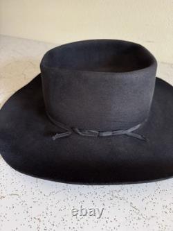 1970s American Hat Company 3x Quality Hat 7 1/8 Cowboy Western Vtg 70s Black