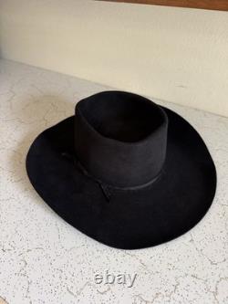 1970s American Hat Company 3x Quality Hat 7 1/8 Cowboy Western Vtg 70s Black