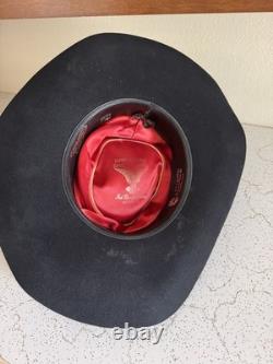 1970s American Hat Company 3x Quality Hat 7 1/8 Cowboy Western Vtg 70s Black