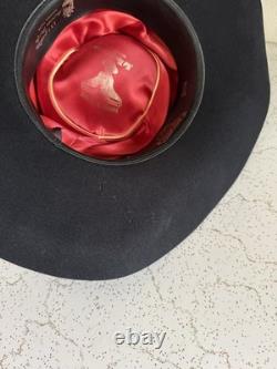 1970s American Hat Company 3x Quality Hat 7 1/8 Cowboy Western Vtg 70s Black