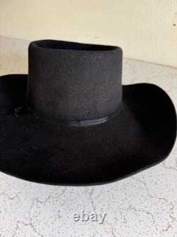 1970s American Hat Company 3x Quality Hat 7 1/8 Cowboy Western Vtg 70s Black