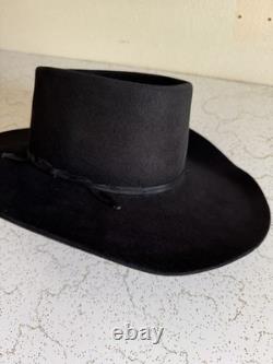 1970s American Hat Company 3x Quality Hat 7 1/8 Cowboy Western Vtg 70s Black