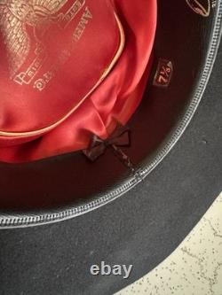 1970s American Hat Company 3x Quality Hat 7 1/8 Cowboy Western Vtg 70s Black