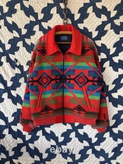 1970s Pendleton High Grade Western Wear Aztec Wool Jacket Large