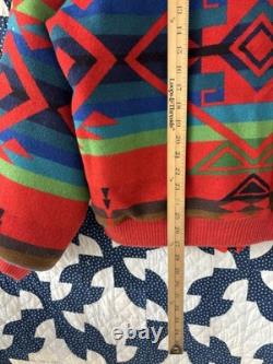 1970s Pendleton High Grade Western Wear Aztec Wool Jacket Large