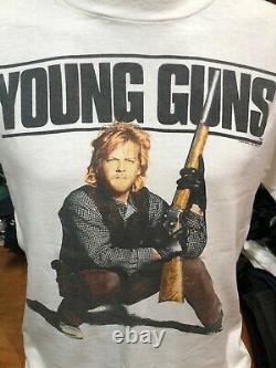 1988 Young Guns Vintage Movie Promo Tee Shirt 80s 1980s RARE Western Cowboy