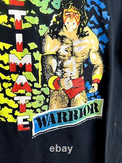 1989 Vintage Wwf Ultimate Warrior Wrestling Shirt Large Single Stitch Thick