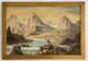 19th-20thC Antique Early American Plein Air Landscape Wildlife Stag Painting