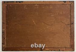 19th-20thC Antique Early American Plein Air Landscape Wildlife Stag Painting