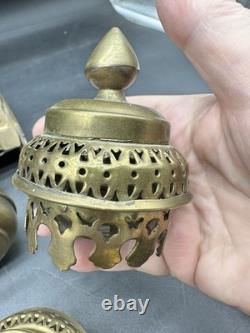 2 Antique Great Western Railway Brass Lamp Train Sconces NO GLASS READ