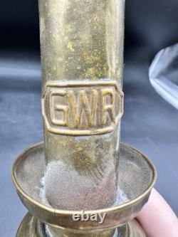 2 Antique Great Western Railway Brass Lamp Train Sconces NO GLASS READ