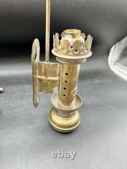 2 Antique Great Western Railway Brass Lamp Train Sconces NO GLASS READ