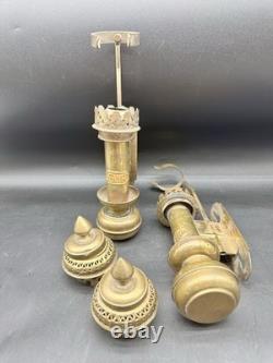 2 Antique Great Western Railway Brass Lamp Train Sconces NO GLASS READ 2 Antique Great Western Railway Brass Lamp Train Sconces NO GLASS READ