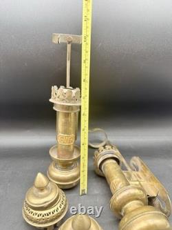 2 Antique Great Western Railway Brass Lamp Train Sconces NO GLASS READ