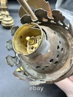 2 Antique Great Western Railway Brass Lamp Train Sconces NO GLASS READ 2 Antique Great Western Railway Brass Lamp Train Sconces NO GLASS READ