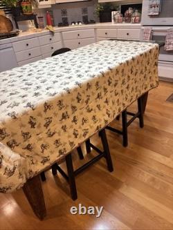 2 Vintage Cowboy Western Horse Twin Comforters & 2 Large Shams For 19x25 Pillows