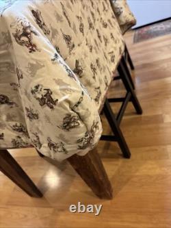 2 Vintage Cowboy Western Horse Twin Comforters & 2 Large Shams For 19x25 Pillows