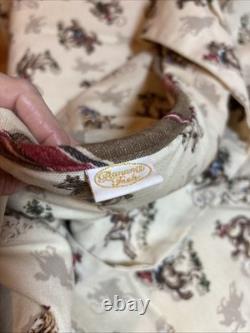 2 Vintage Cowboy Western Horse Twin Comforters & 2 Large Shams For 19x25 Pillows