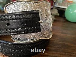 3.25 XL VOGT elk creek Sterling Silver 14K Belt Buckle 1.5-38