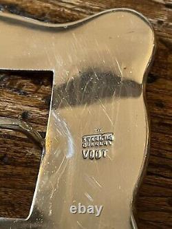 3.25 XL VOGT elk creek Sterling Silver 14K Belt Buckle 1.5-40-41