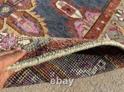 4x6 PINK BLUE HANDMADE WOOL RUG handwoven geometric soft new oushak heriz carpet