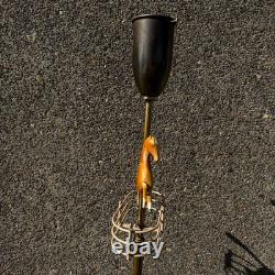 53in Rembrandt Lamps Floor solid brass jump horse antique lamp MCM western RARE