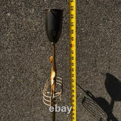 53in Rembrandt Lamps Floor solid brass jump horse antique lamp MCM western RARE