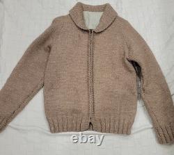 60's Cowichan Western Horse C&C Zip Lined 3lb Wool Sweater Jacket Shacket L