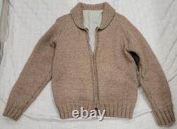 60's Cowichan Western Horse C&C Zip Lined 3lb Wool Sweater Jacket Shacket L