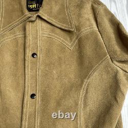 60s vintage Silton of California Western Style Suede Jacket Tan size 42