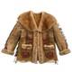 70's Arturo Arocha Mealys Pitic Shearling Native American Western Jacket Coat, L
