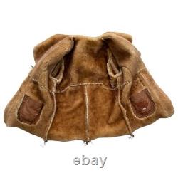 70's Arturo Arocha Mealys Pitic Shearling Native American Western Jacket Coat, L