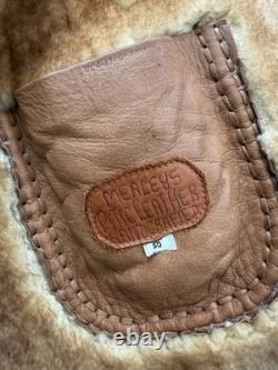 70's Arturo Arocha Mealys Pitic Shearling Native American Western Jacket Coat, L
